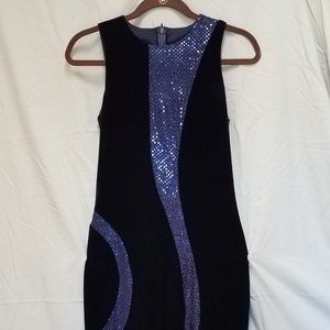 🍁Full length (54") Velour Sequins Evening Gown